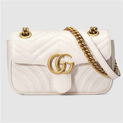 gucci white bag marmont|gucci marmont large shoulder bag.